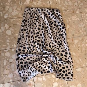 Satin cheetah skirt